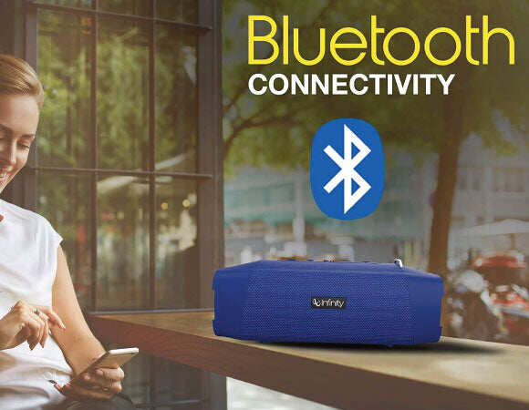 Infinity by Harman Clubz 750 Blue Portable Bluetooth Speaker - Built-in Powerbank, 10 Hours Playtime, IPX7 Waterproof